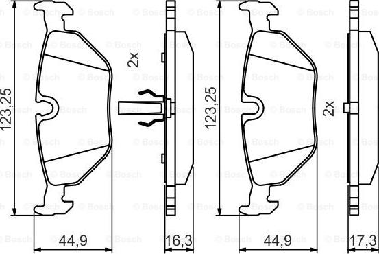 BOSCH 0 986 495 470 - Гальмівні колодки, дискові гальма autozip.com.ua