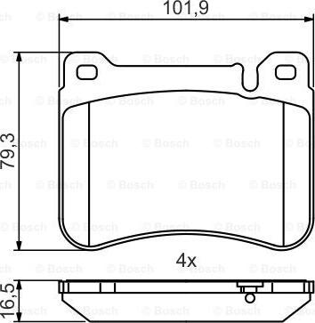 BOSCH 0 986 495 471 - Гальмівні колодки, дискові гальма autozip.com.ua