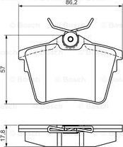 BOSCH 0 986 495 090 - Гальмівні колодки, дискові гальма autozip.com.ua