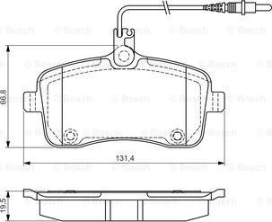 BOSCH 0 986 495 091 - Гальмівні колодки, дискові гальма autozip.com.ua