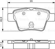 BOSCH 0 986 495 092 - Гальмівні колодки, дискові гальма autozip.com.ua