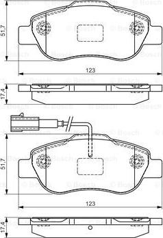 BOSCH 0 986 495 097 - Гальмівні колодки, дискові гальма autozip.com.ua