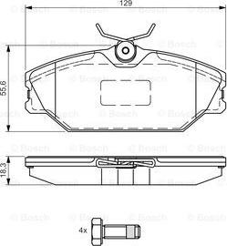 BOSCH 0 986 495 049 - Гальмівні колодки, дискові гальма autozip.com.ua