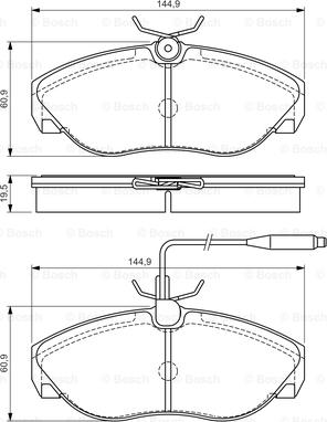 BOSCH 0 986 495 056 - Гальмівні колодки, дискові гальма autozip.com.ua