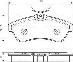 BOSCH 0 986 495 064 - Гальмівні колодки, дискові гальма autozip.com.ua