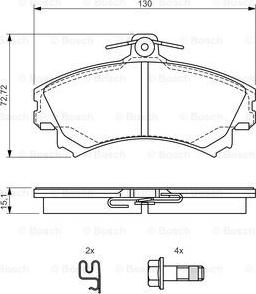 BOSCH 0 986 495 005 - Гальмівні колодки, дискові гальма autozip.com.ua