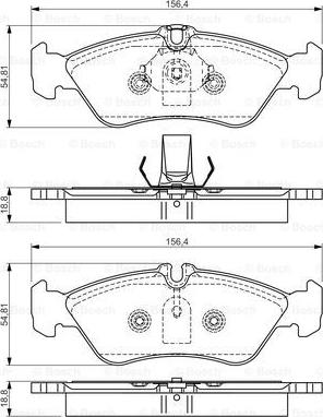 BOSCH 0 986 495 000 - Гальмівні колодки, дискові гальма autozip.com.ua