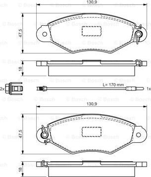 BOSCH 0 986 495 011 - Гальмівні колодки, дискові гальма autozip.com.ua