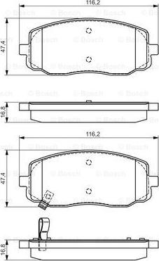 BOSCH 0 986 495 084 - Гальмівні колодки, дискові гальма autozip.com.ua