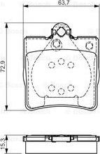 BOSCH 0 986 495 080 - Гальмівні колодки, дискові гальма autozip.com.ua