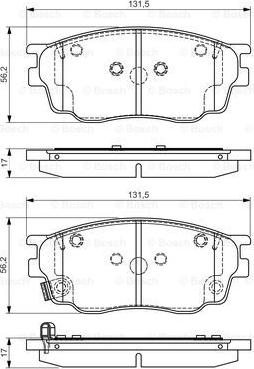 BOSCH 0 986 495 087 - Гальмівні колодки, дискові гальма autozip.com.ua