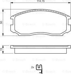 BOSCH 0 986 495 030 - Гальмівні колодки, дискові гальма autozip.com.ua