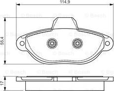 BOSCH 0 986 495 033 - Гальмівні колодки, дискові гальма autozip.com.ua