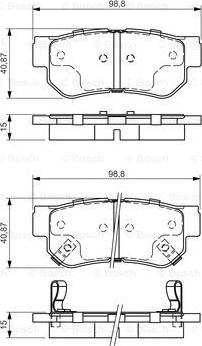 BOSCH 0 986 495 022 - Гальмівні колодки, дискові гальма autozip.com.ua