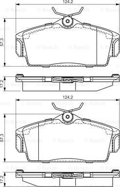 BOSCH 0 986 495 070 - Гальмівні колодки, дискові гальма autozip.com.ua