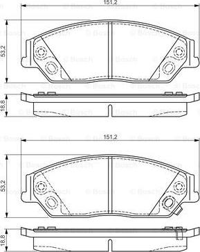 BOSCH 0 986 495 149 - Гальмівні колодки, дискові гальма autozip.com.ua