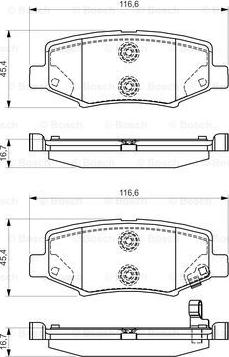 BOSCH 0 986 495 155 - Гальмівні колодки, дискові гальма autozip.com.ua