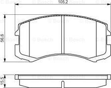 BOSCH 0 986 495 158 - Гальмівні колодки, дискові гальма autozip.com.ua