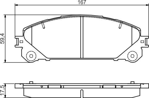 BOSCH 0 986 495 169 - Гальмівні колодки, дискові гальма autozip.com.ua