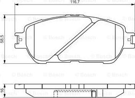 BOSCH 0 986 495 160 - Гальмівні колодки, дискові гальма autozip.com.ua