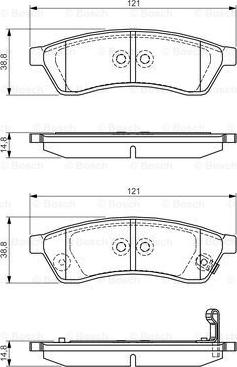 BOSCH 0 986 495 168 - Гальмівні колодки, дискові гальма autozip.com.ua