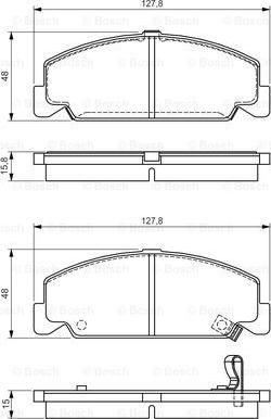 BOSCH 0 986 495 163 - Гальмівні колодки, дискові гальма autozip.com.ua