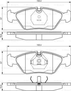 BOSCH 0 986 495 162 - Гальмівні колодки, дискові гальма autozip.com.ua