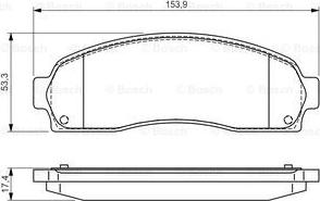 BOSCH 0 986 495 167 - Гальмівні колодки, дискові гальма autozip.com.ua