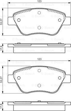 BOSCH 0 986 495 102 - Гальмівні колодки, дискові гальма autozip.com.ua