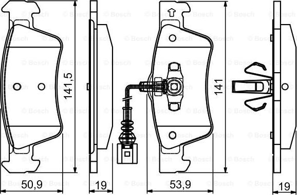 BOSCH 0 986 495 115 - Гальмівні колодки, дискові гальма autozip.com.ua