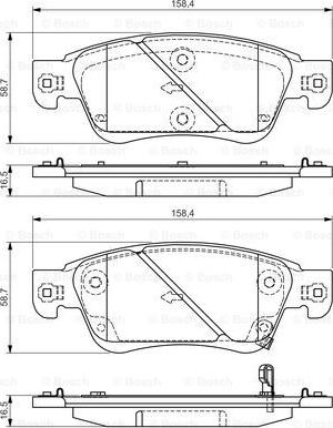 BOSCH 0 986 495 134 - Гальмівні колодки, дискові гальма autozip.com.ua