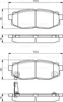 BOSCH 0 986 495 135 - Гальмівні колодки, дискові гальма autozip.com.ua