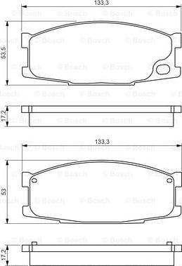 BOSCH 0 986 495 130 - Гальмівні колодки, дискові гальма autozip.com.ua