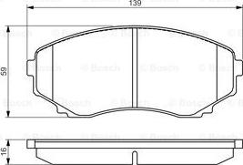 BOSCH 0 986 495 131 - Гальмівні колодки, дискові гальма autozip.com.ua