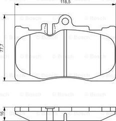 BOSCH 0 986 495 138 - Гальмівні колодки, дискові гальма autozip.com.ua