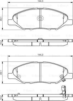 BOSCH 0 986 495 133 - Гальмівні колодки, дискові гальма autozip.com.ua