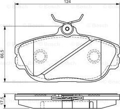 BOSCH 0 986 495 124 - Гальмівні колодки, дискові гальма autozip.com.ua