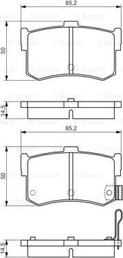 BOSCH 0 986 495 121 - Гальмівні колодки, дискові гальма autozip.com.ua