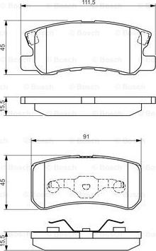 BOSCH 0 986 495 172 - Гальмівні колодки, дискові гальма autozip.com.ua