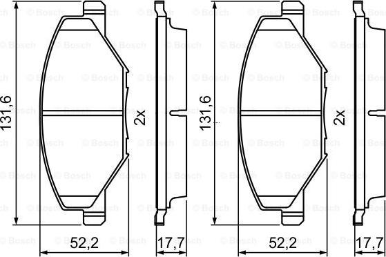 BOSCH 0 986 495 390 - Гальмівні колодки, дискові гальма autozip.com.ua