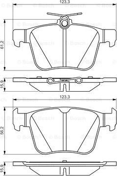 BOSCH 0 986 495 346 - Гальмівні колодки, дискові гальма autozip.com.ua