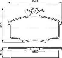 BOSCH 0 986 495 340 - Гальмівні колодки, дискові гальма autozip.com.ua