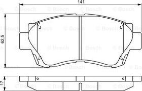 BOSCH 0 986 495 341 - Гальмівні колодки, дискові гальма autozip.com.ua