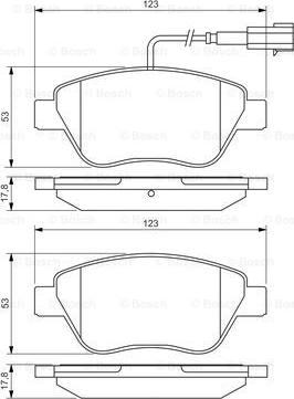 BOSCH 0 986 495 342 - Гальмівні колодки, дискові гальма autozip.com.ua