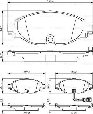 BOSCH 0 986 495 347 - Гальмівні колодки, дискові гальма autozip.com.ua