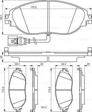 BOSCH 0 986 495 350 - Гальмівні колодки, дискові гальма autozip.com.ua