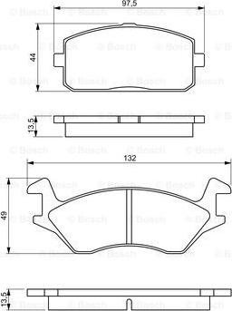 BOSCH 0 986 495 361 - Гальмівні колодки, дискові гальма autozip.com.ua