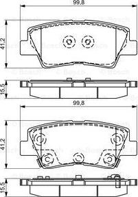 BOSCH 0 986 495 309 - Гальмівні колодки, дискові гальма autozip.com.ua