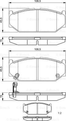 BOSCH 0 986 495 308 - Гальмівні колодки, дискові гальма autozip.com.ua