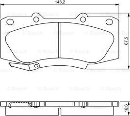 BOSCH 0 986 495 302 - Гальмівні колодки, дискові гальма autozip.com.ua